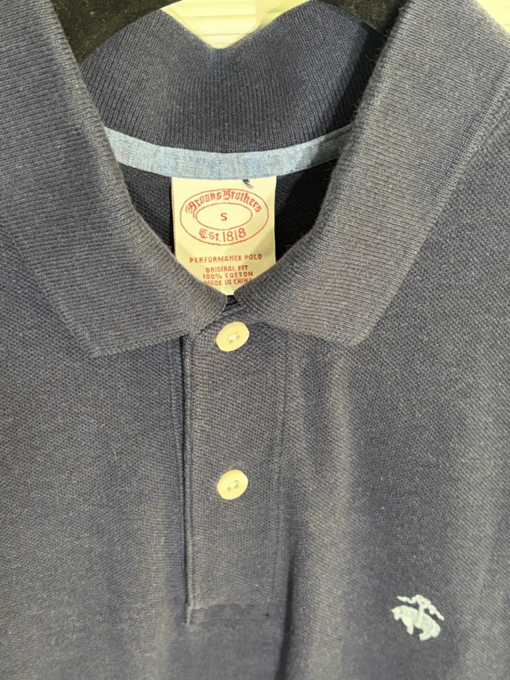 Brooks Brothers Navy Performance Polo Original Fit - Picture 3 of 4